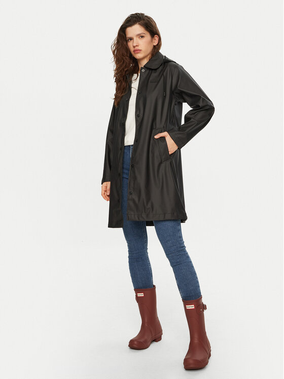 Hunter Hunter Esőkabát Benja HARW0020242 Fekete Regular Fit