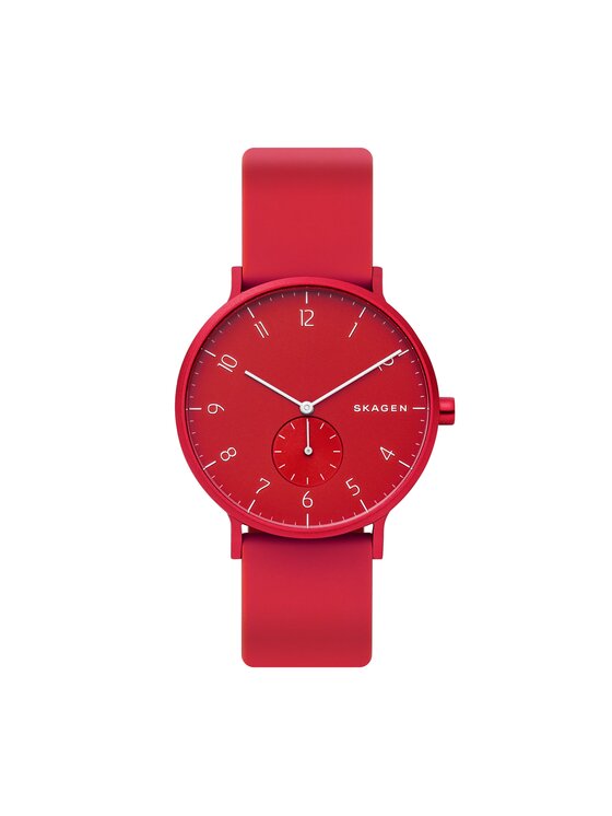 Skagen Hodinky Skagen Aaren Kulor SKW6512 Červená