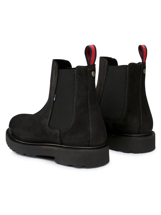 Tommy Jeans Bokacsizma Tommy Jeans Suede Chelsea Boot EM0EM00544 Fekete