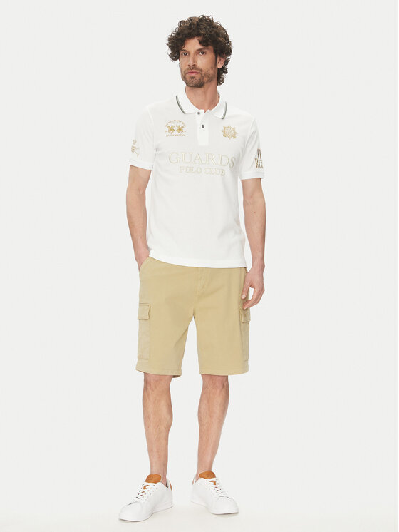 La Martina La Martina Поло Achille MAPG30 PK097 Білий Regular Fit