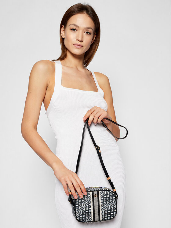 Tory Burch Сумка Tory Burch Gemini Link Canvas Mini Bag 57743 Чорний