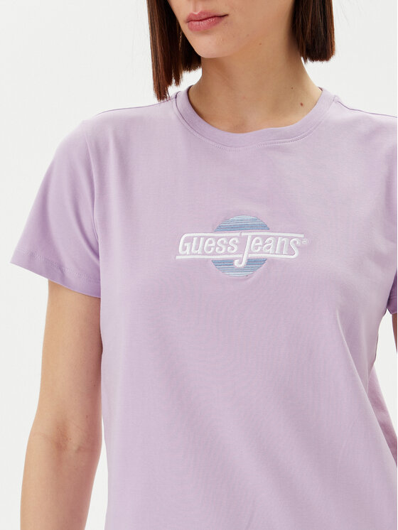Guess Jeans Guess Jeans Футболка W5GI26 J1314 Фіолетовий Regular Fit