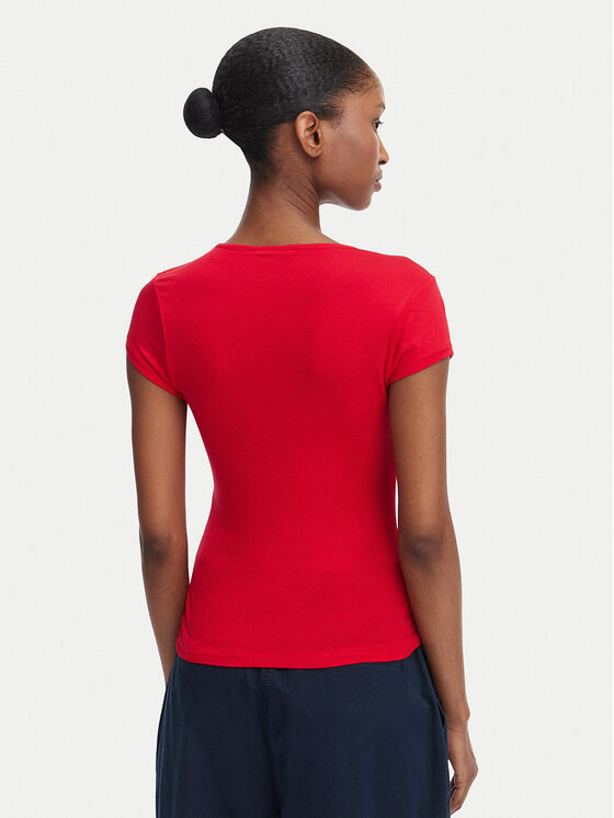 Tommy Jeans Tommy Jeans Camiseta Draped DW0DW22802 Rojo Slim Fit