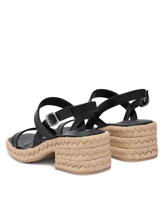 Calvin Klein Sandali Calvin Klein Block Heel Espa 50 Slingb Lth HW0HW02903 Črna