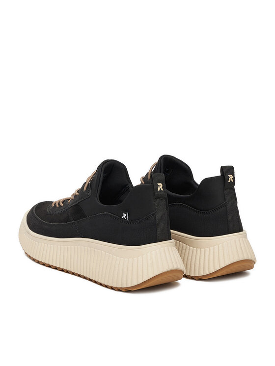 Rieker Sneakersy Rieker W1703-00 Černá