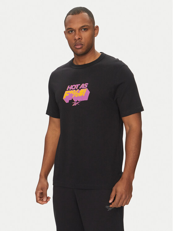 Reebok Reebok Póló 100218834 Fekete Regular Fit