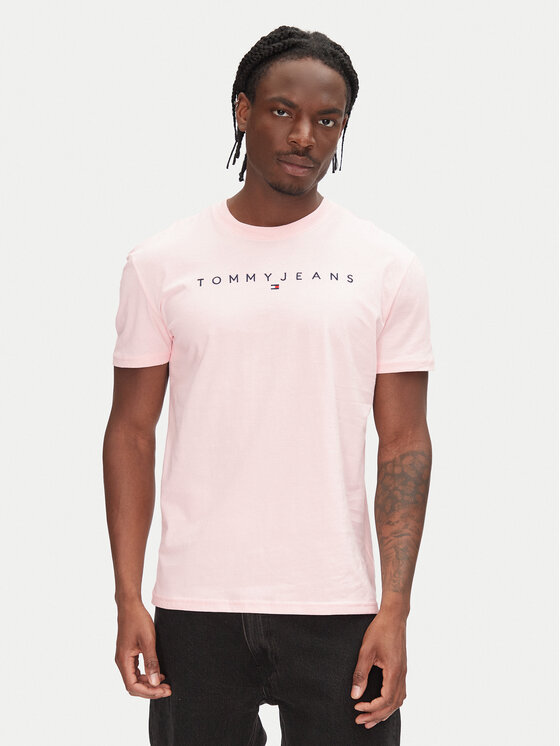 Tommy Jeans Tommy Jeans T-shirt Linear Logo DM0DM20744 Ružičasta Regular Fit