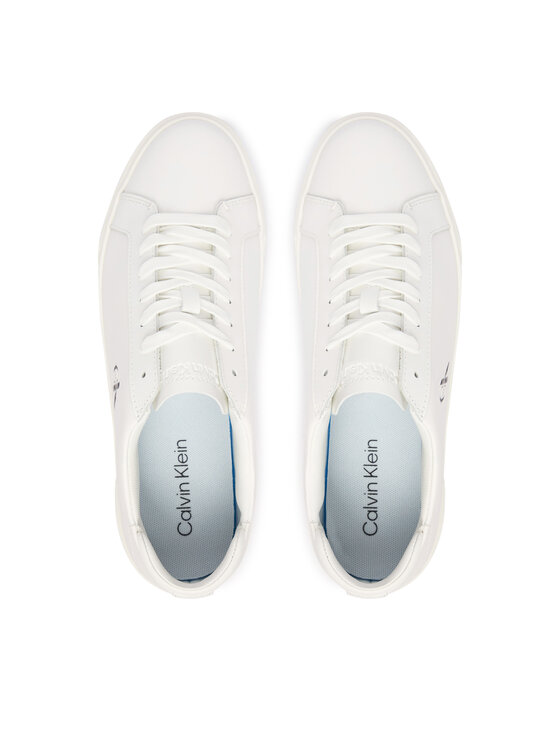 Calvin Klein Sneakers Calvin Klein Basket Cupsole Laceup Lth Ml YM0YM01460 Alb