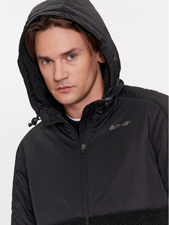 Kappa Kappa Chaqueta de entretiempo Logo 331E2RW Negro Regular Fit