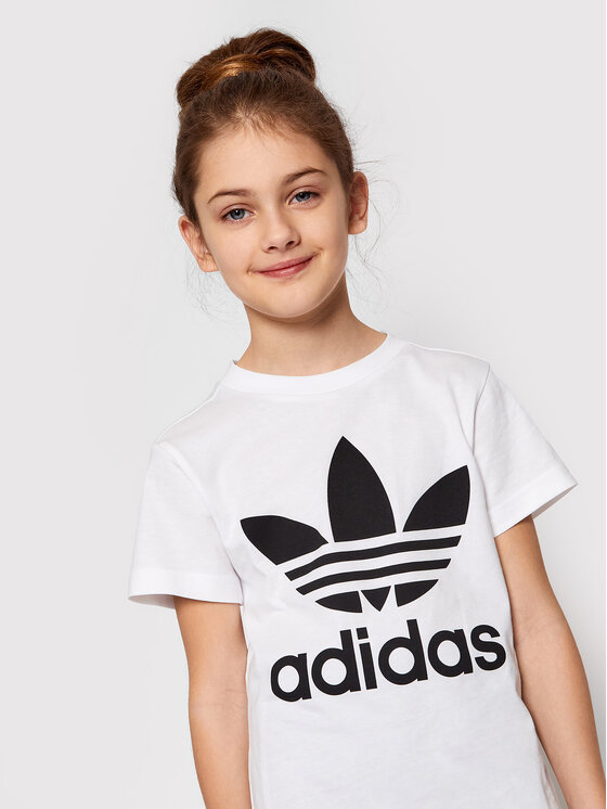 adidas adidas Футболка adicolor Trefoil H25246 Білий Regular Fit