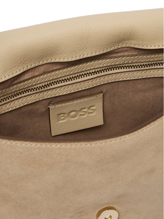 BOSS Дамска чанта BOSS Boss Beyond Saddle S 50557963 Бежов