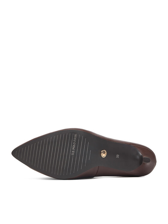 U.S. Polo Assn. Pantofi cu toc subțire U.S. Polo Assn. EO-JACLYN001W/GL1 Maro
