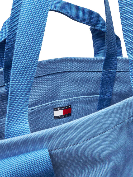 Tommy Jeans Geantă Tommy Jeans Tjw Tote Edition Canvas AW0AW17542 Albastru