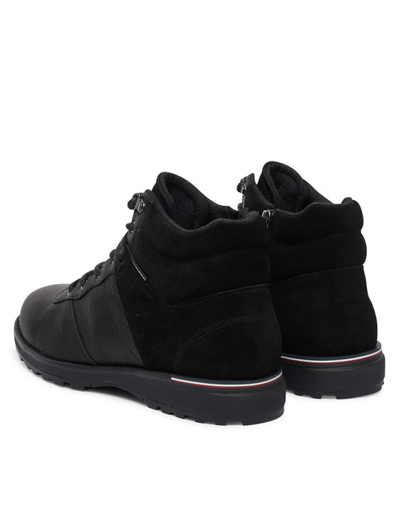 Tommy Hilfiger Ghete Tommy Hilfiger Corporate Outdoor Warm Lth Boot FM0FM05991 Negru