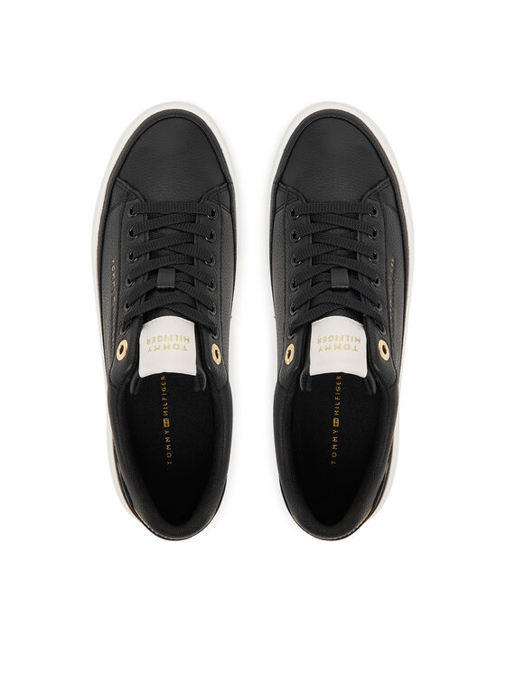 Tommy Hilfiger Sneakersy Tommy Hilfiger Th Foxing Platform Leather FW0FW09018 Czarny