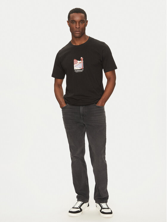Jack & Jones Jack & Jones Футболка Split Graphic 12273000 Чорний Regular Fit