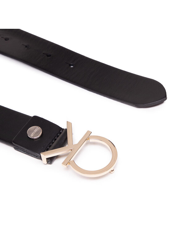 Calvin Klein Dámský pásek Calvin Klein Ck Adj.Logo Belt 3.5Cm K60K602141 Černá