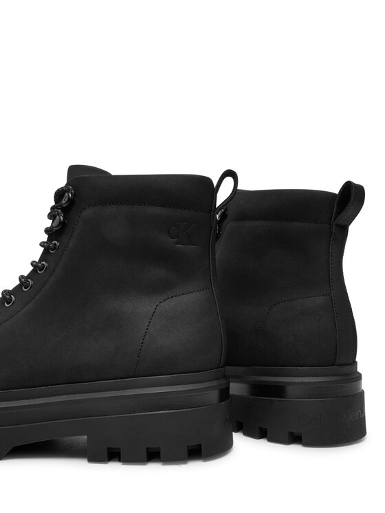 Calvin Klein Jeans Outdoorová obuv Calvin Klein Jeans Lugged Laceup Boot Oxf Hiking Nb YM0YM01076 Čierna