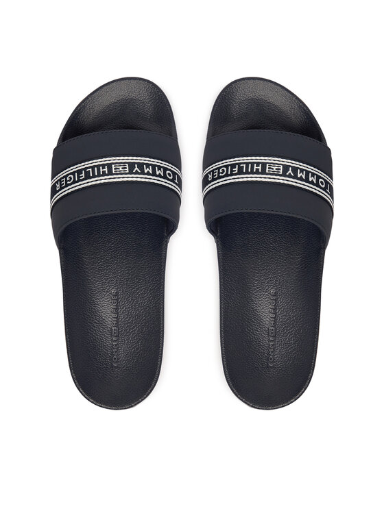Tommy Hilfiger Šlepetės Tommy Hilfiger Logo Tape Webbing FW0FW09359 Tamsiai mėlyna