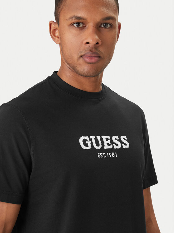Guess Guess Футболка M6GI16 K3032 Чорний Regular Fit