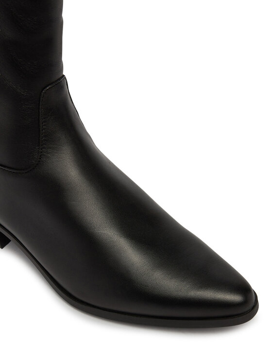 Tommy Hilfiger Botine Tommy Hilfiger Leather Ankle Boot W Zip FW0FW09921 Negru