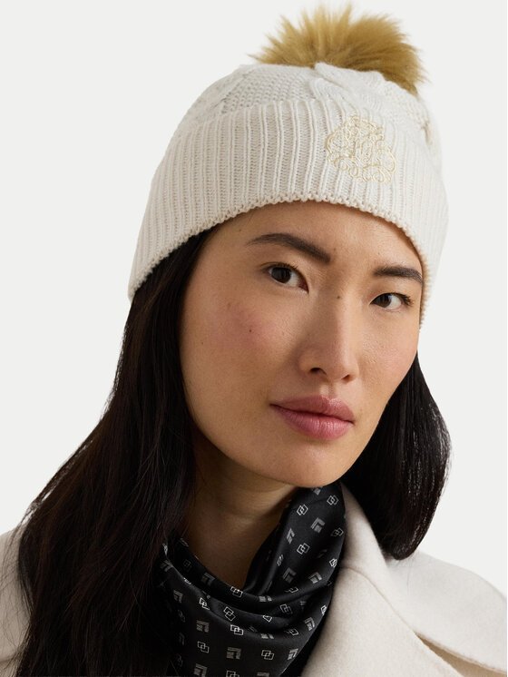 LAUREN RALPH LAUREN Σκούφος LAUREN RALPH LAUREN 454P23502003 Κρεμ