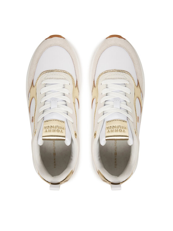 Tommy Hilfiger Sneakers Tommy Hilfiger Th Chunky Runner Metallic FW0FW09204 Écru