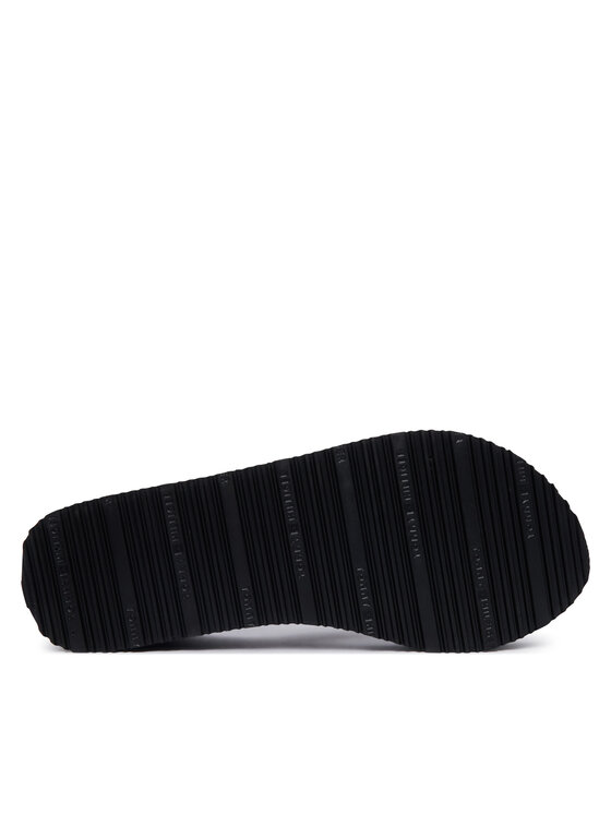 Tommy Hilfiger Japonke Tommy Hilfiger Wedge Summer Sandal Mono FW0FW09698 Črna