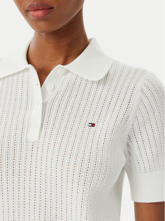 Tommy Hilfiger Tommy Hilfiger Polo WW0WW49362 Bijela Slim Fit
