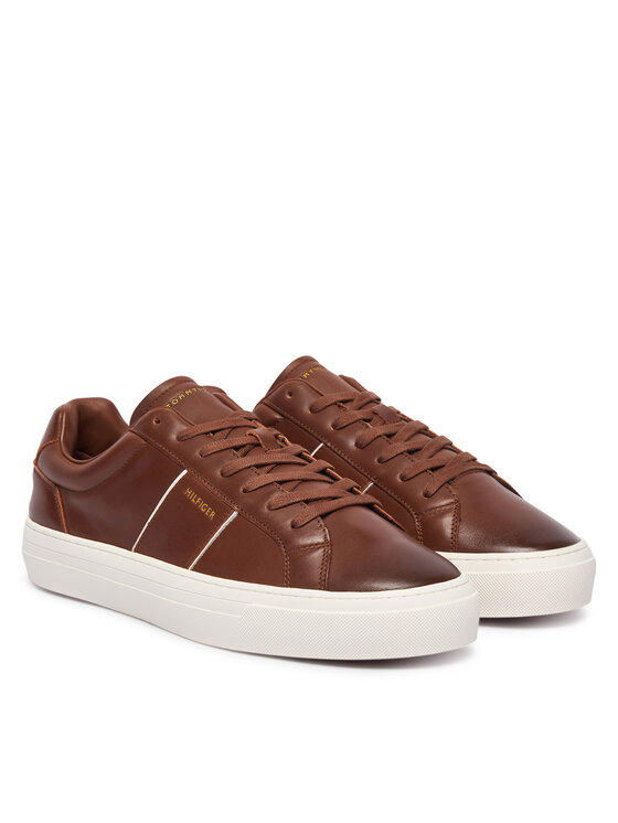 Tommy Hilfiger Sneakers Tommy Hilfiger Dress Casual Leather Sneaker FM0FM05989 Marrone