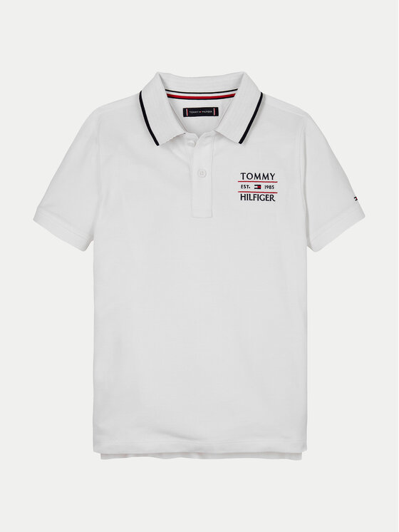 Tommy Hilfiger Tommy Hilfiger Polo majica KB0KB09524 D Bela Regular Fit
