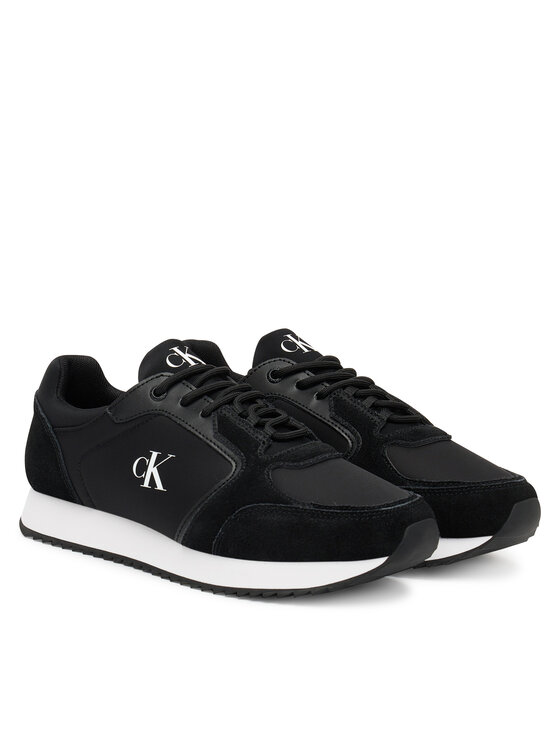 Calvin Klein Jeans Sneakersy Calvin Klein Jeans Runner Laceup Sock Mg Nylon Mix YW0YW01644 Černá