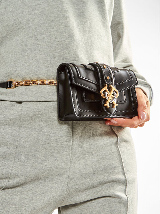 PINKO Сумка на пояс﻿ PINKO Double P Baby Icon Classique C Al 20-21 PLTT 1P21SA Y6JD Чорний