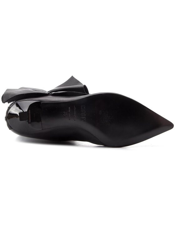 MSGM Polokozačky MSGM Ruches Twiggy Boot 2642MDS838 855 99 Černá