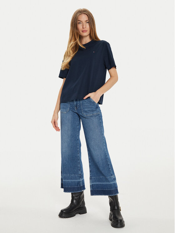 Tommy Hilfiger Tommy Hilfiger T-Shirt Modern Flag WW0WW43597 Σκούρο μπλε Relaxed Fit