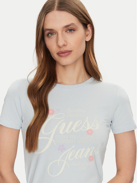 Guess Jeans Guess Jeans Футболка W5GI24 J1314 Голубий Regular Fit