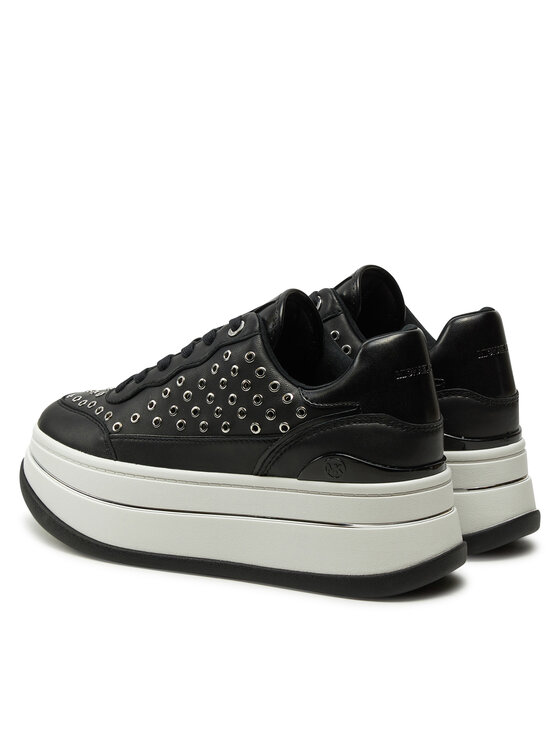MICHAEL Michael Kors Снікерcи MICHAEL Michael Kors Hayes Lace Up 43R5HAFS1L Чорний