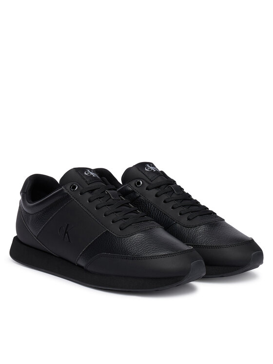 Calvin Klein Sportcipők Calvin Klein Retro Run Lace Band Tmb Lth Mix HM0HM02447 Fekete