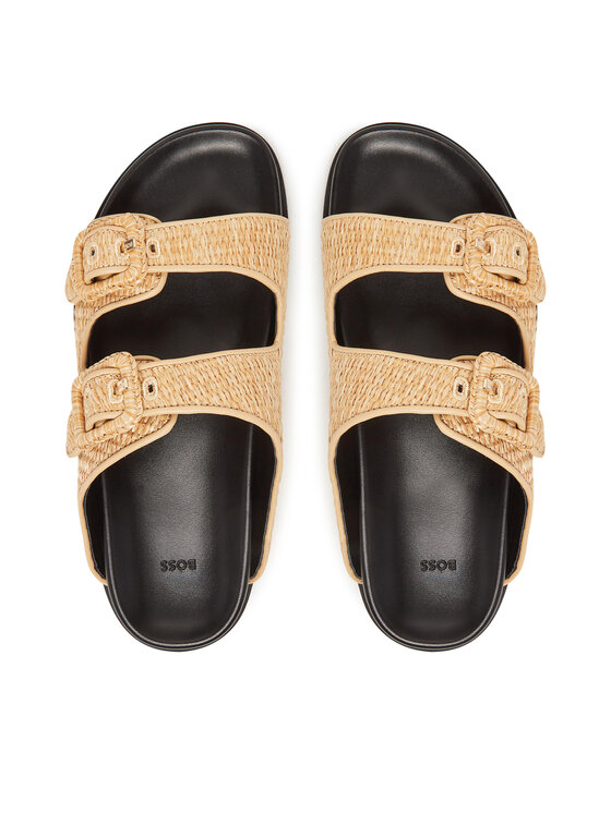 BOSS Шльопанці BOSS Freyah Slide 50542333 Бежевий
