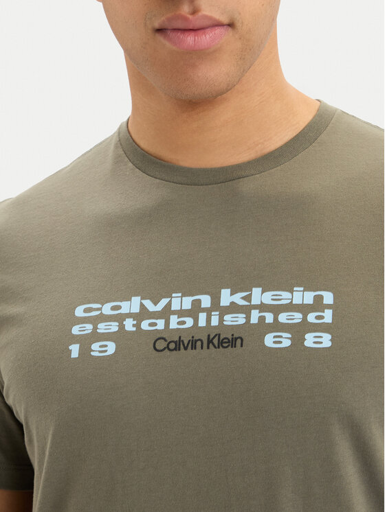 Calvin Klein Jeans Calvin Klein Jeans Camiseta SS 30s EU LV04RG800G Verde oscuro Regular Fit