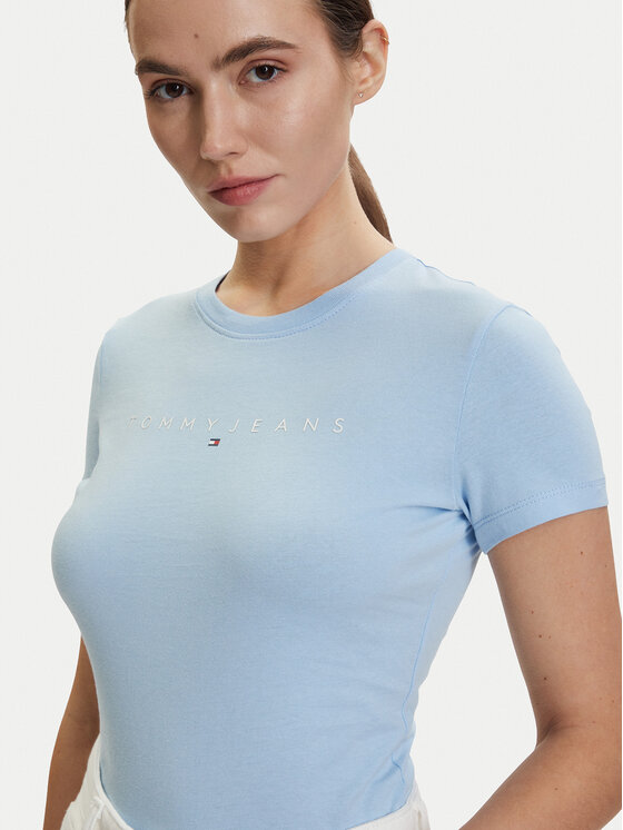 Tommy Jeans Tommy Jeans Camiseta DW0DW18398 Azul claro Slim Fit