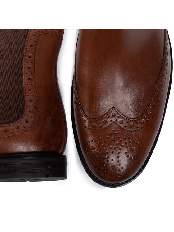Clarks Členková obuv s elastickým prvkom Clarks Ronnie Top 261449277 Hnedá