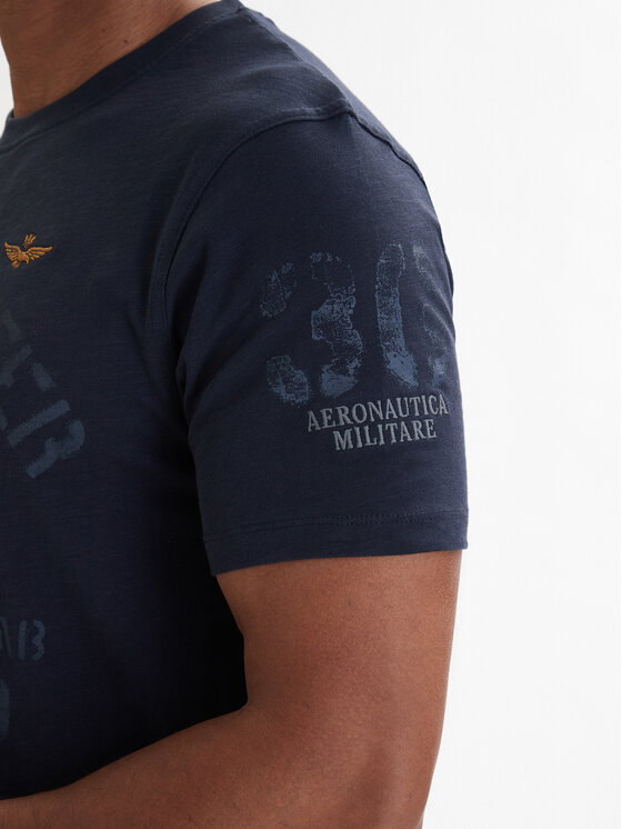 Aeronautica Militare Aeronautica Militare Camiseta 261TS2525UJ00686 Azul marino Regular Fit