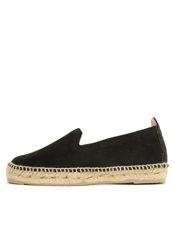 Manebi Еспадрильї Manebi Suede Flat Espadrilles Чорний