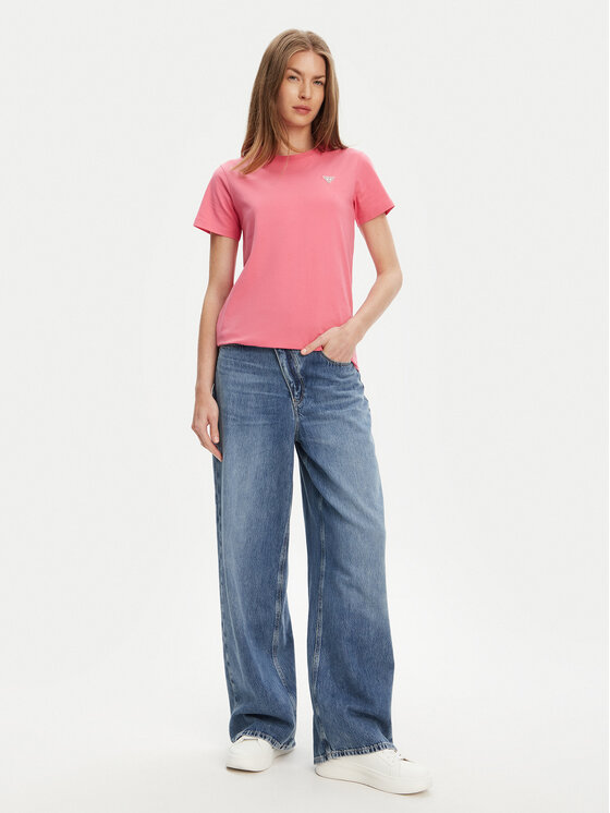 Guess Jeans Guess Jeans Футболка W4YI10 J1314 Рожевий Regular Fit