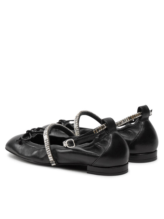 Stuart Weitzman Балетки Stuart Weitzman Stefannie Balet Flat SI443 Чорний