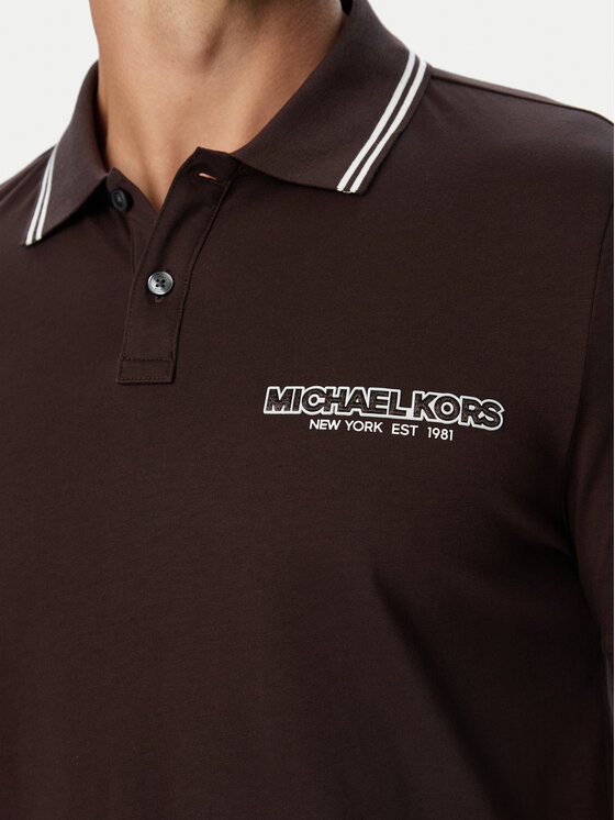 MICHAEL Michael Kors MICHAEL Michael Kors Polo CF6536S19P Marrón oscuro Regular Fit