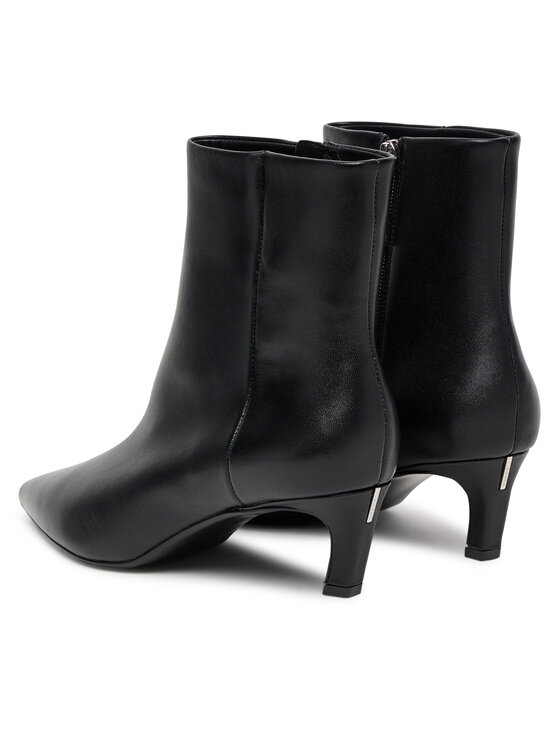 Calvin Klein Īsie zābaki Calvin Klein Ess Kitten Heel Ankle Boot HW0HW02586 Melns