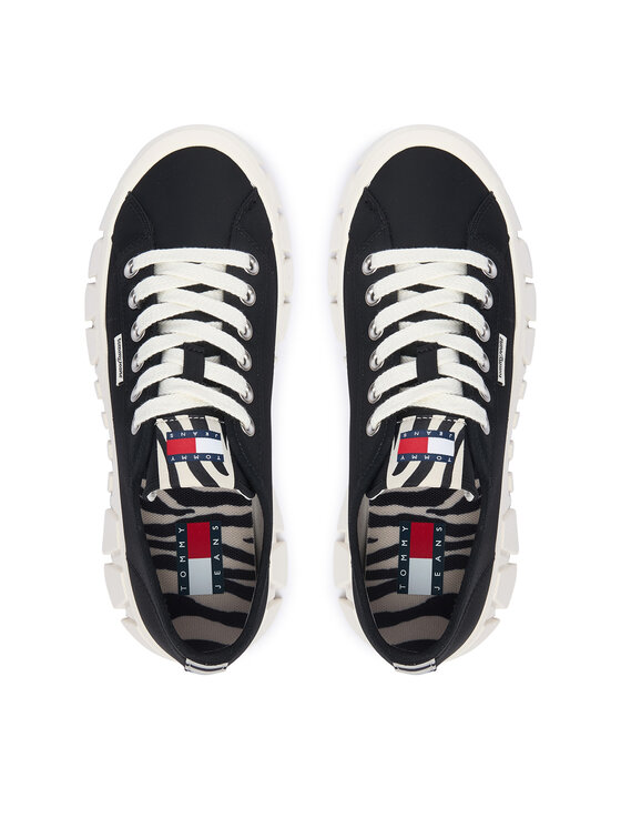 Tommy Jeans Sportcipők Tommy Jeans Tj Platform Sneaker Zebra EN0EN03070 Fekete
