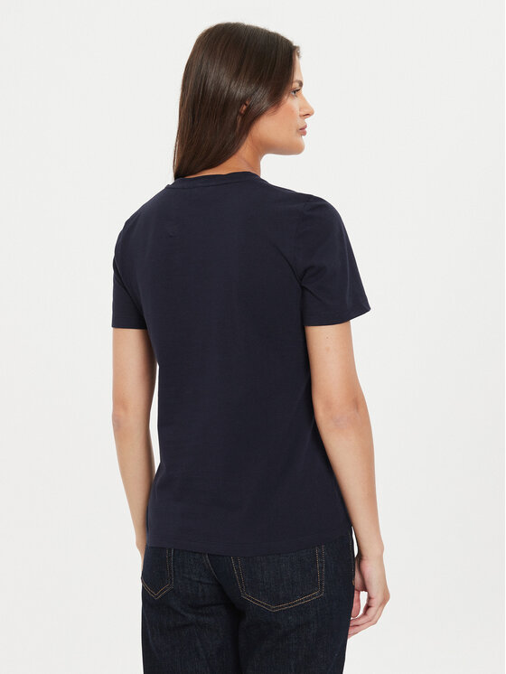 Tommy Hilfiger Tommy Hilfiger Marškinėliai Script WW0WW43459 Tamsiai mėlyna Regular Fit